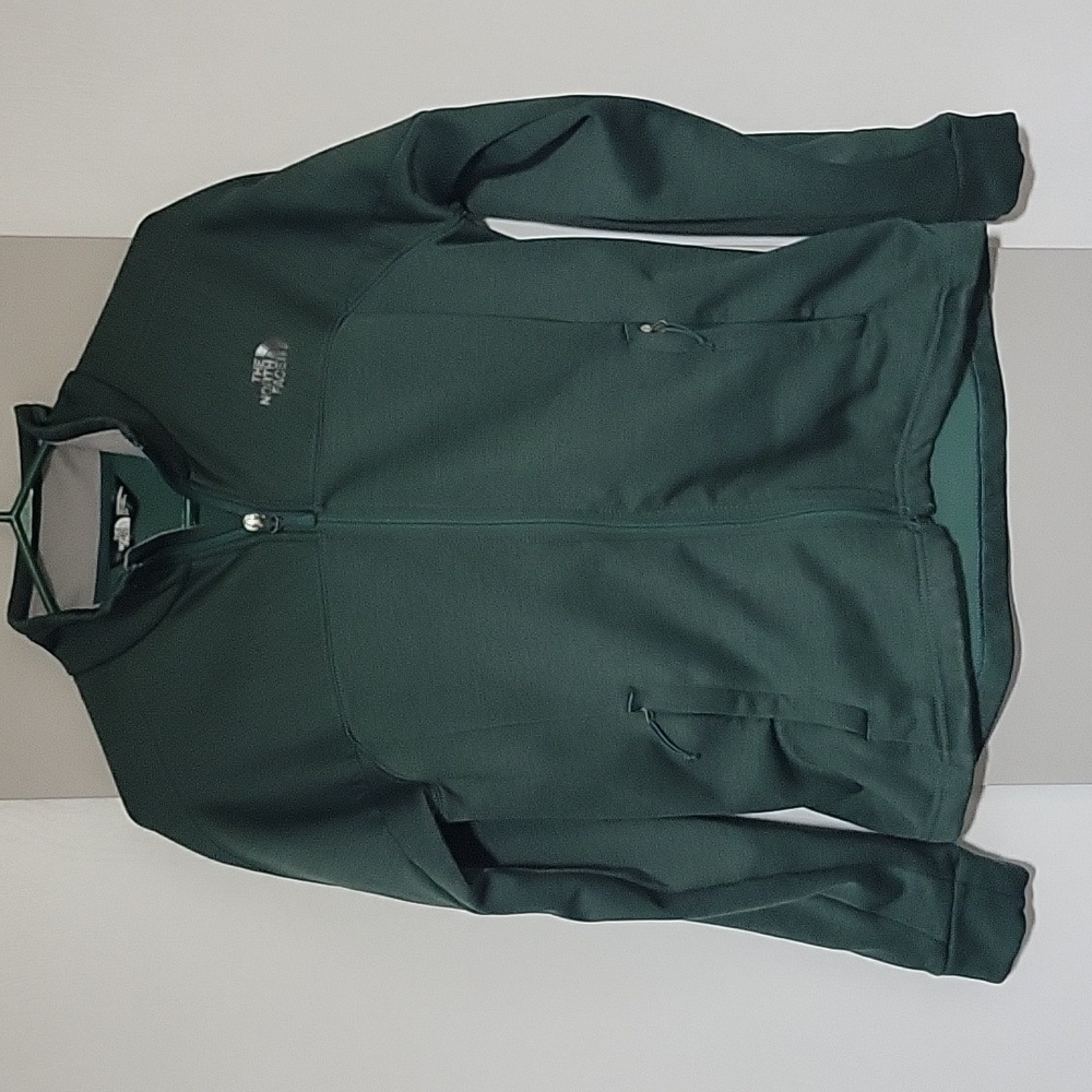 Women's the north face green zip up jacket size M